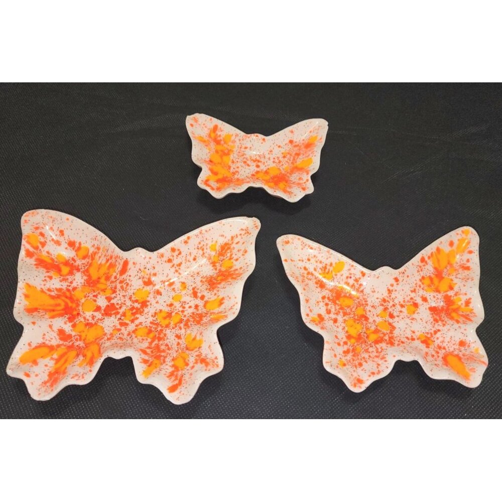 Vintage Speckle Paint Butterfly-Shaped Ceramic Trinket Dishes